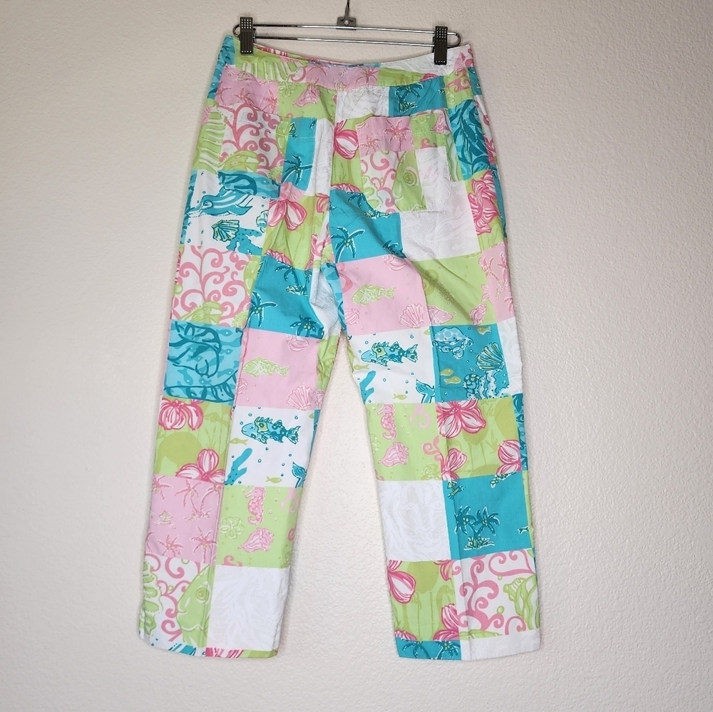Lilly Pulitzer White Lable Patchwork Pants 2p - image 3